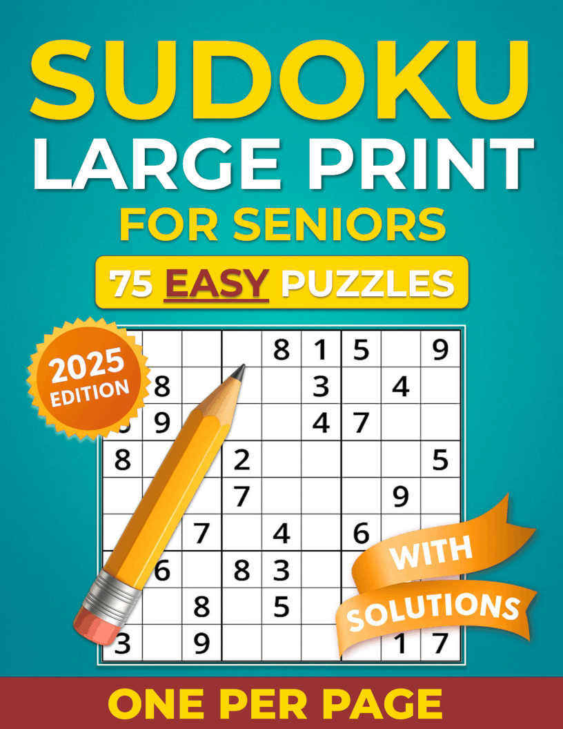 Sudoku Large Print for Seniors - 75 Easy Puzzles